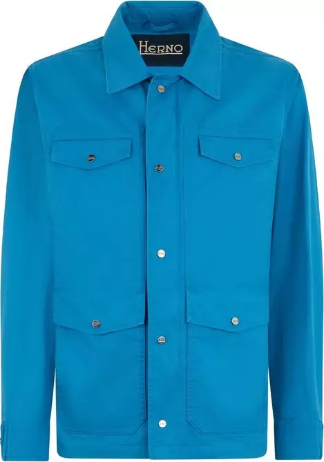 Blue Cotton Shell Jacket