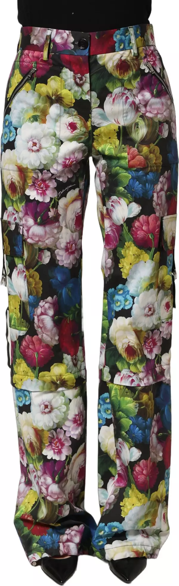 Multicolor Floral High Waist Wide Leg Pants