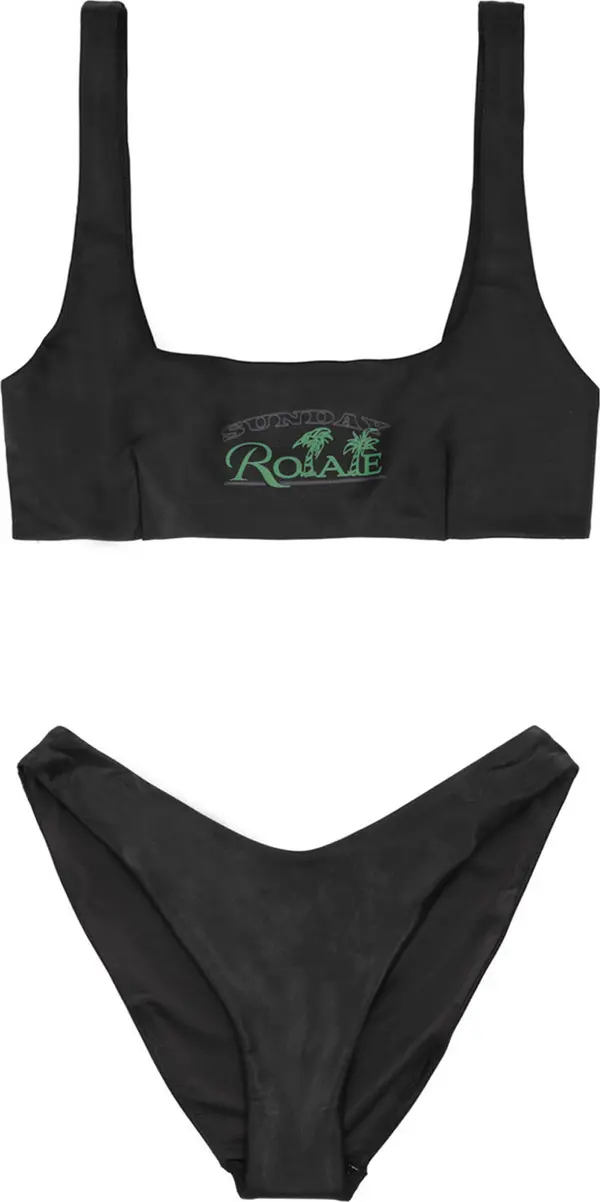 Black Polyester Bikini