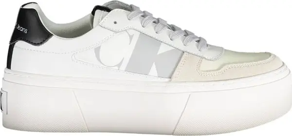 White Polyester Women's Sneaker