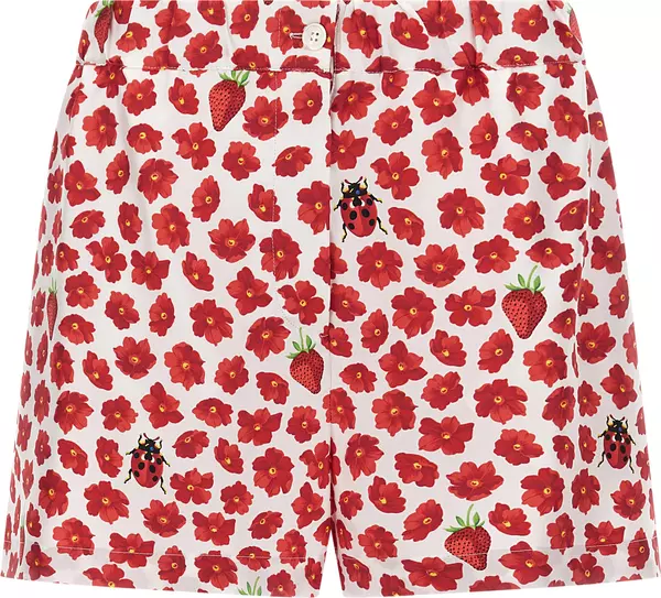 Multicolor Silk Bermuda Shorts