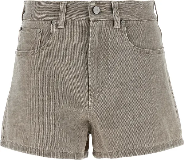 Beige Cotton Bermuda Shorts