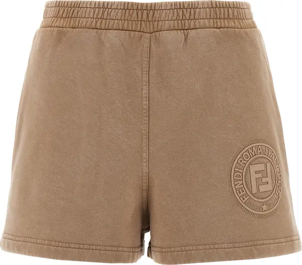 Brown Cotton Bermuda Shorts