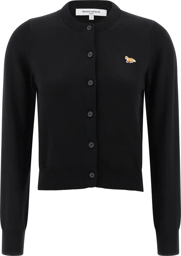 Black Virgin Wool Cardigan