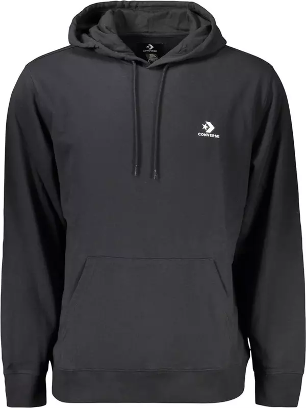 Black Cotton Men's Hoodie