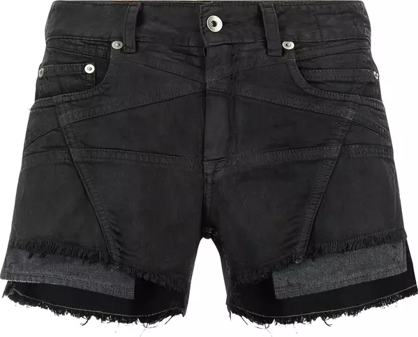 Black Cotton Bermuda Shorts