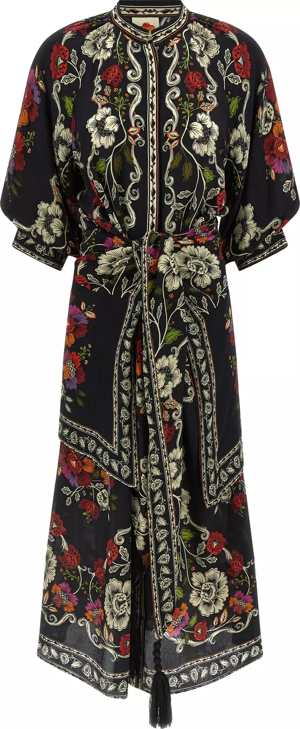 Black Viscose Midi Dress