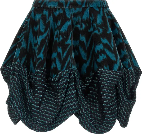 Multicolor Cotton Long Skirt