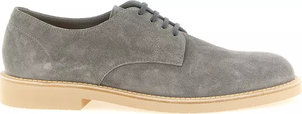 Gray Leather Oxfords And Derbies