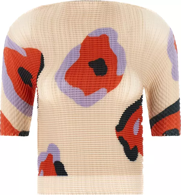 Beige Polyester Pattern Shirt