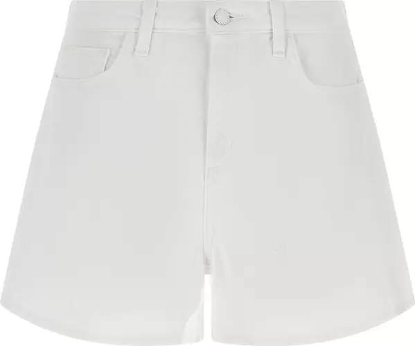 White Cotton Bermuda Shorts