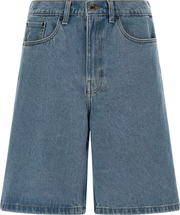 Blue Cotton Bermuda Shorts