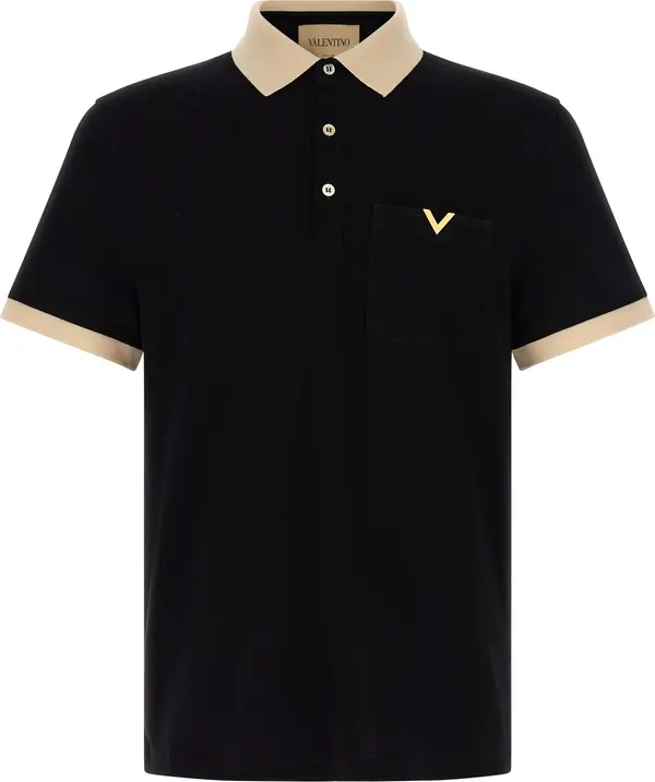 Bicolor Cotton Polo Shirt