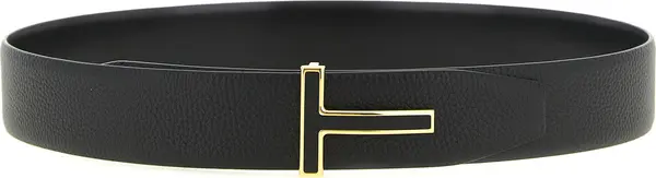 Black Calfskin Regular Belt