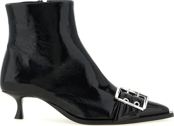 Black Polyethylene Ankle Boots