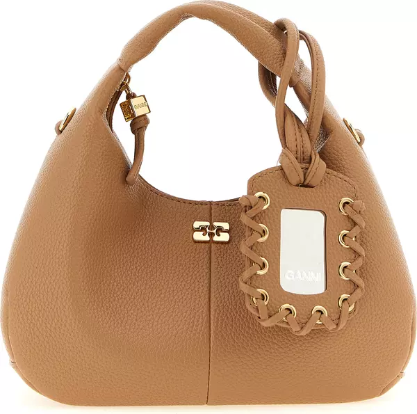 Beige Polyester Handbag