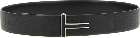 Black Calfskin Regular Belt