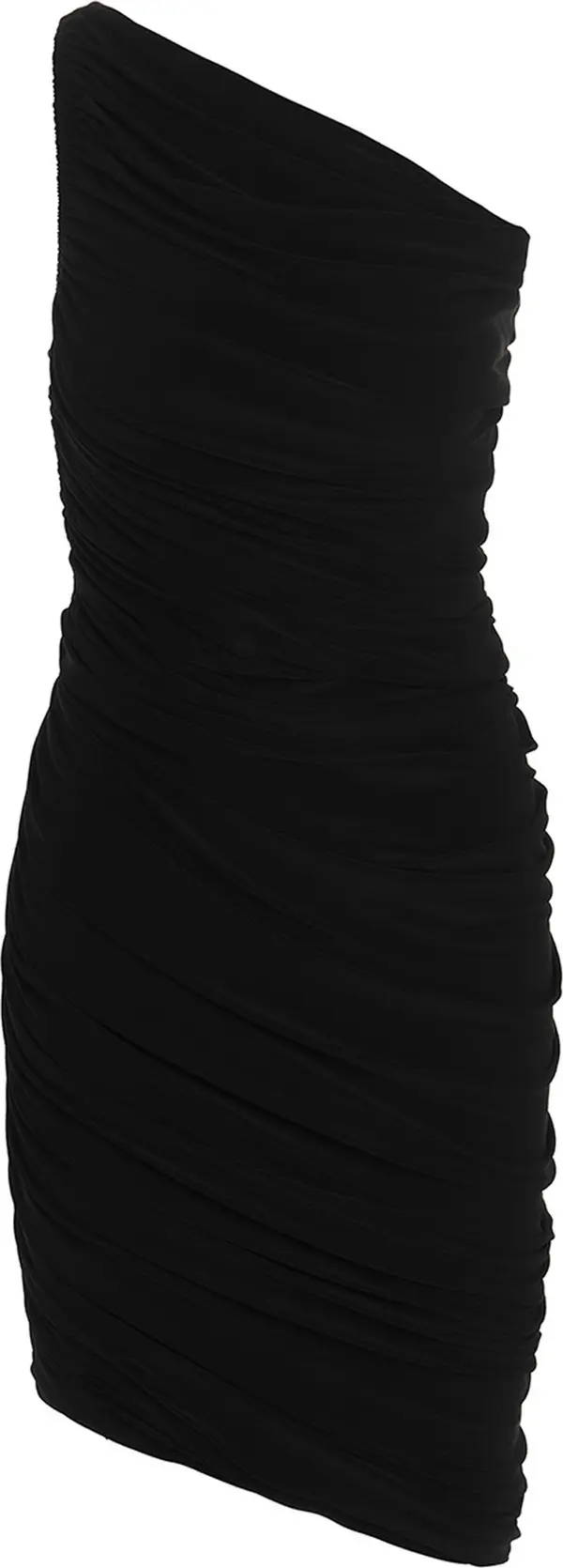 Black Polyester Short Dress