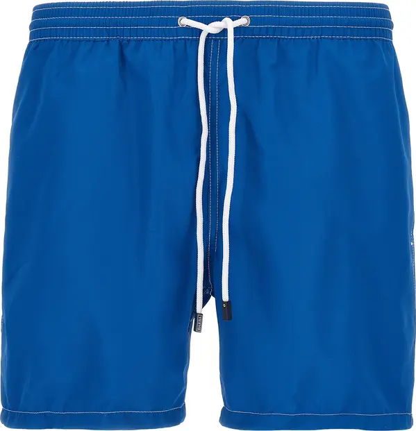 Blue Polyester Swim Shorts