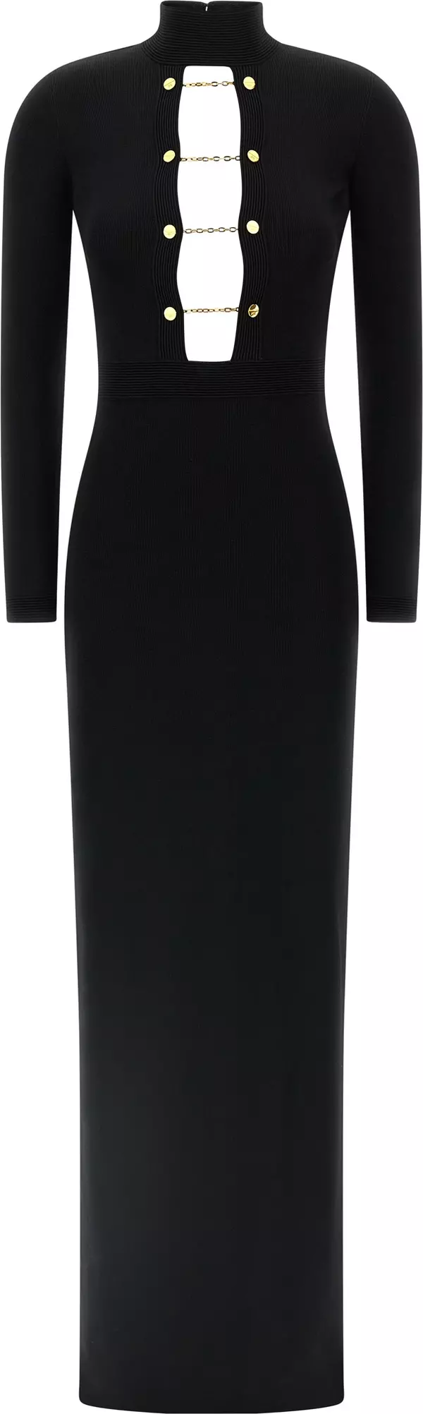 Black Viscose Long Dress