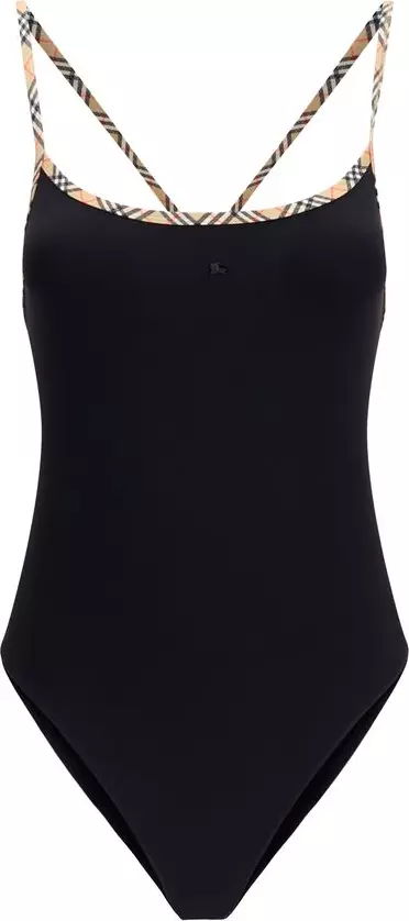 Black Polyamide One-Piece Swimsuit