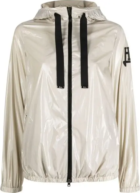 Beige Polyamide Shell Jacket