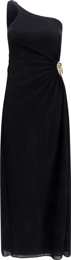 Black Polyamide Cocktail Dress