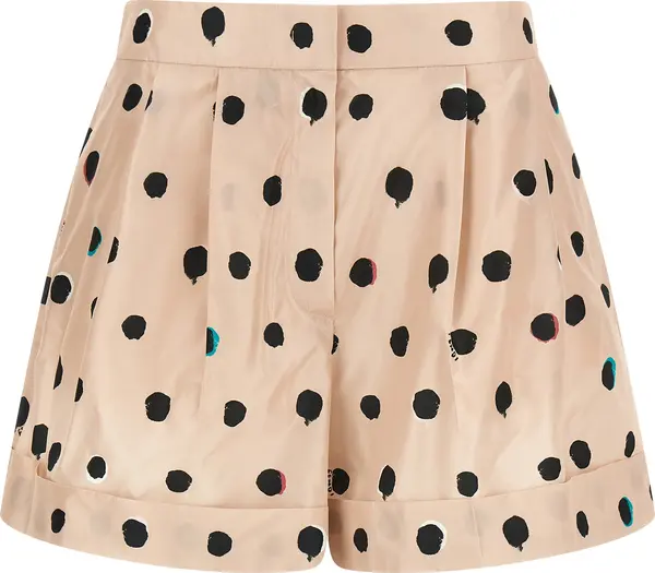 Multicolor Silk Bermuda Shorts