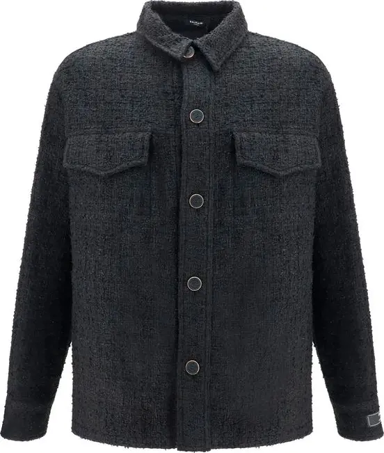 Black Cotton Shell Jacket