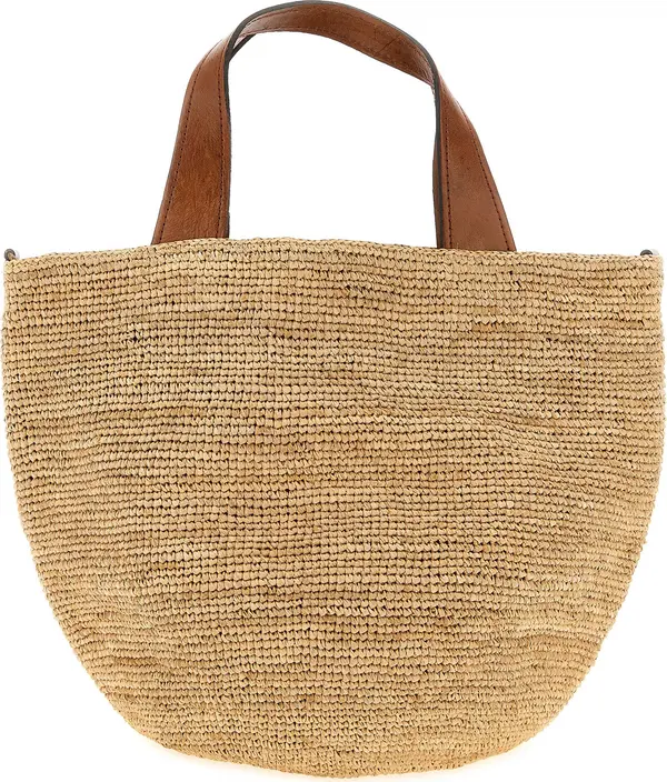 Beige Raffia Handbag