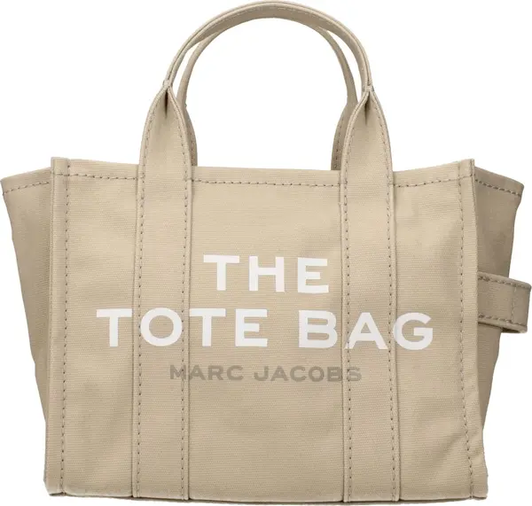 Beige Fabric Handbag