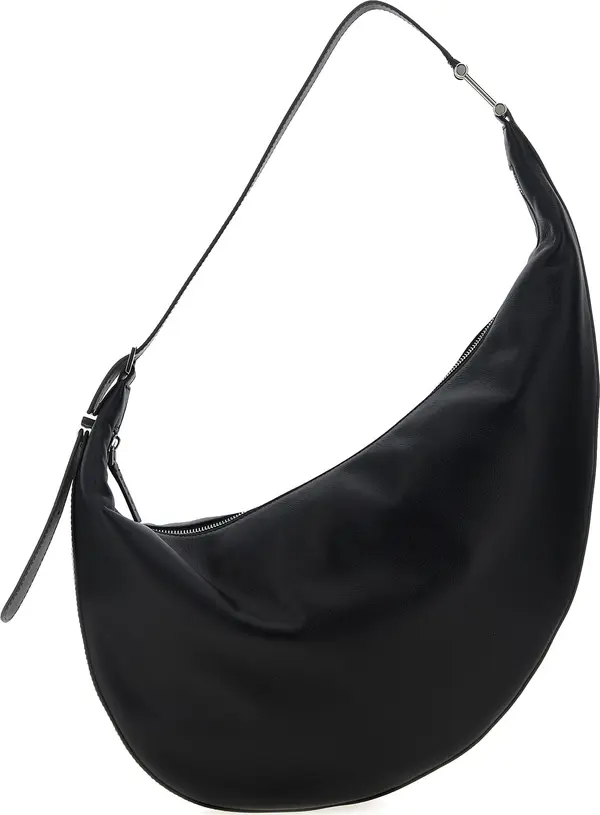 Black Calfskin Shoulder Bag