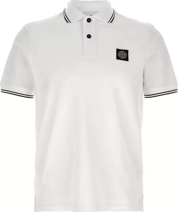 White Cotton Polo Shirt