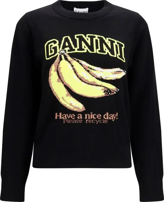 Black Cotton Sweatshirt