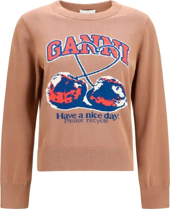 Beige Cotton Sweatshirt