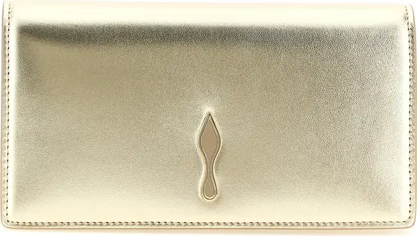 Gold Lambskin Clutch Bag
