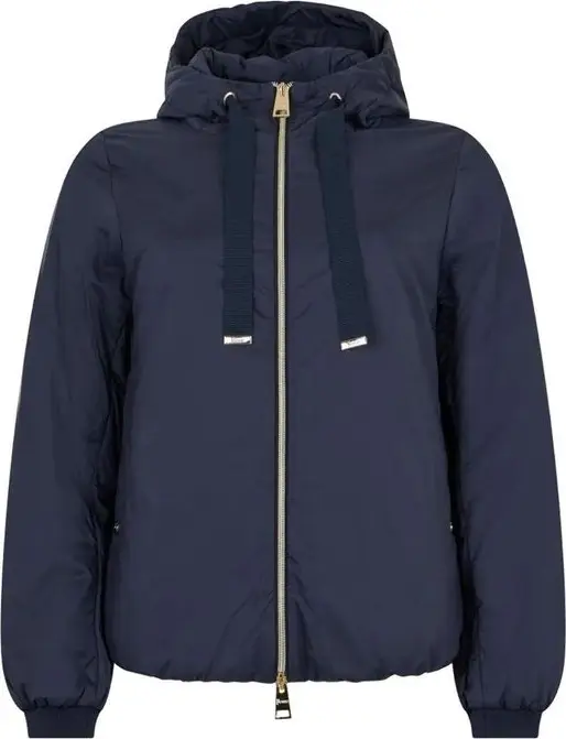 Blue Polyamide Full-Length Jacket