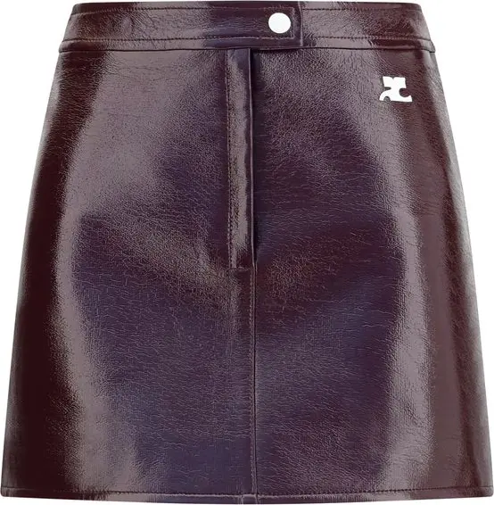 Bordeaux Cotton Mini Skirt