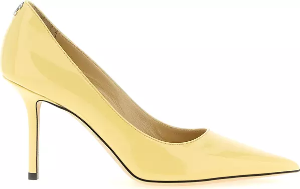 Bicolor Leather High Heel Pumps