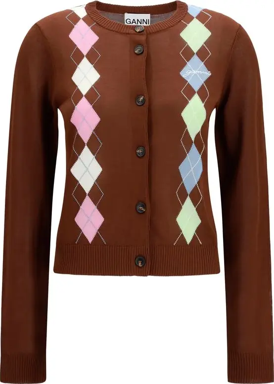 Brown Cotton Cardigan