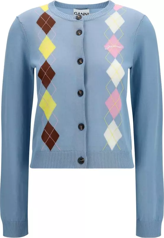 Blue Cotton Cardigan