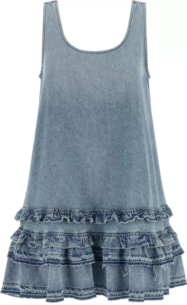 Blue Organic Cotton Short Dress
