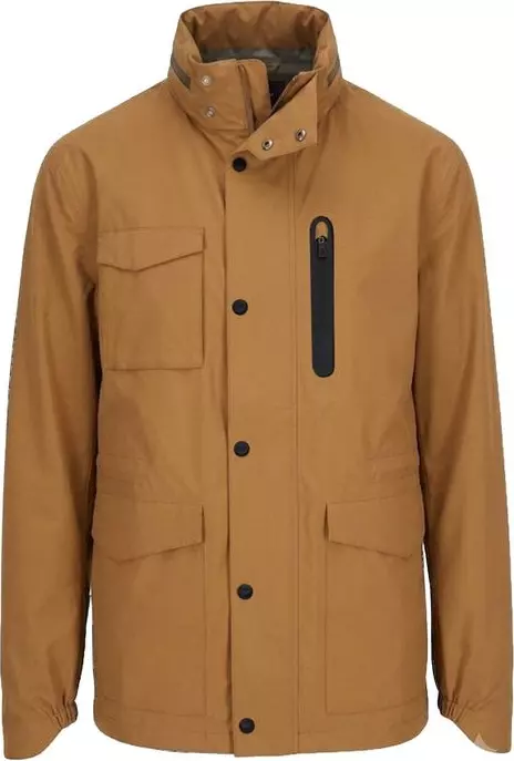 Brown Polyester Shell Jacket