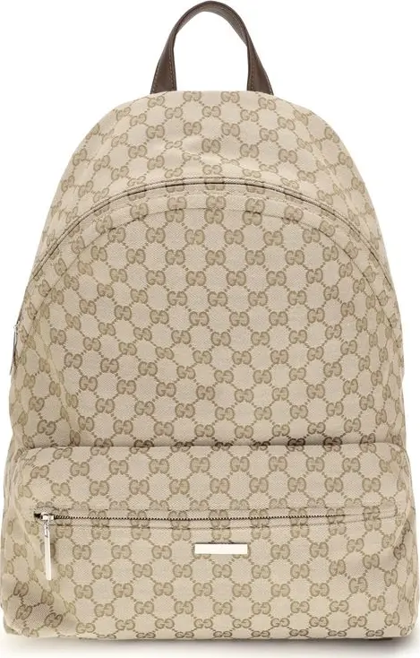 Beige Polyester Backpack