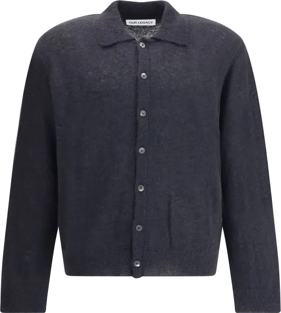 Black Alpaca Vicugna Pacos Cardigan