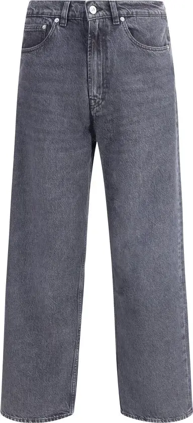 Black Cotton Relaxed Fit Jeans