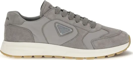 Gray Recycled Polyamide Athletic Sneakers