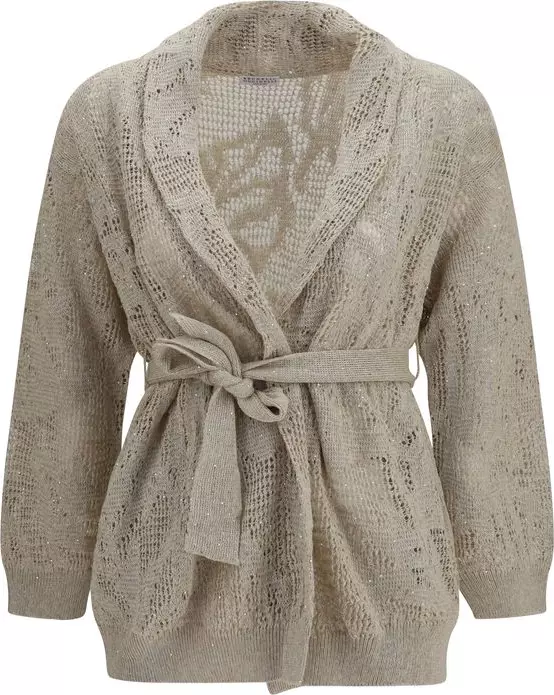 Beige Linen Cardigan