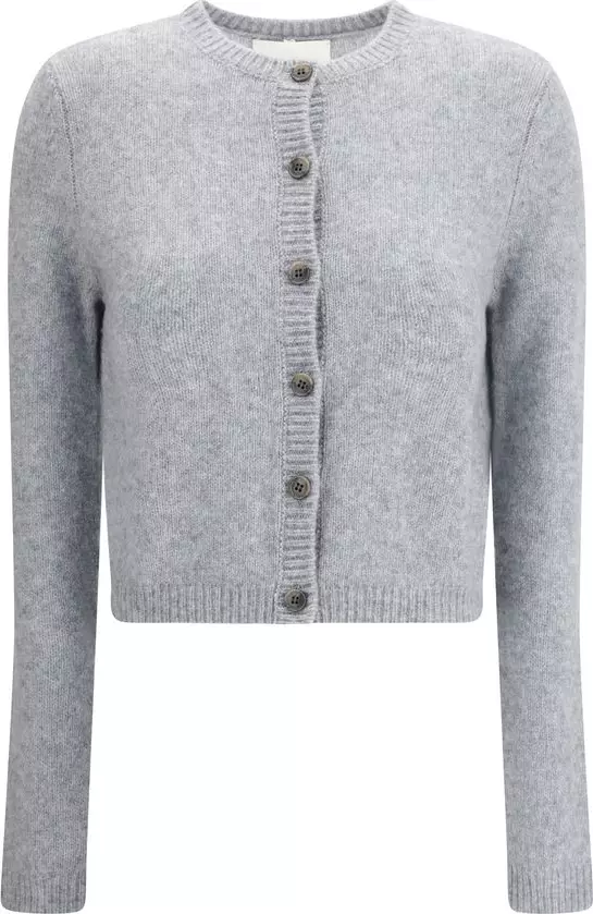 Gray Cashmere Cardigan