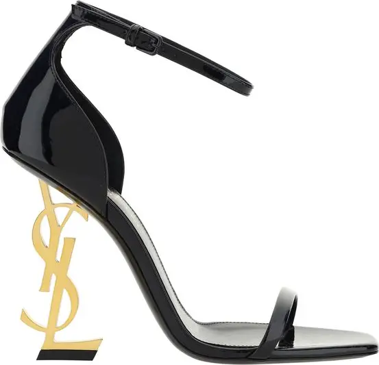 Black Calf Leather Bos Taurus Stiletto Heel Sandals
